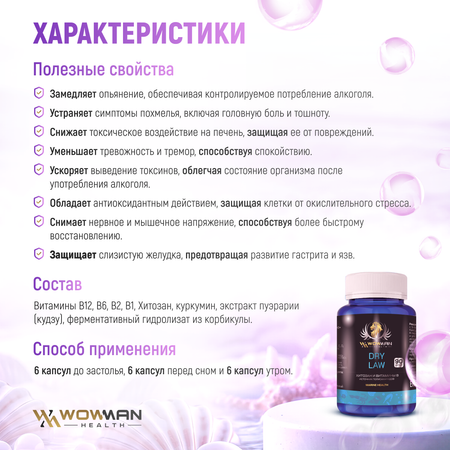 Система Алкосорб WowMan dry law WMDM1006