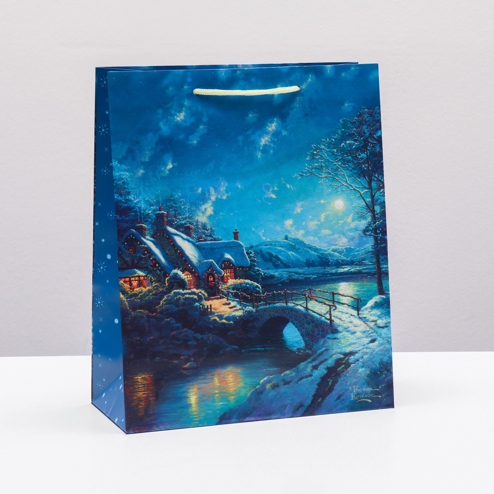 Пакет Sima-Land подарочный «Зимняя ночь» 26×32×12 см - фото 1