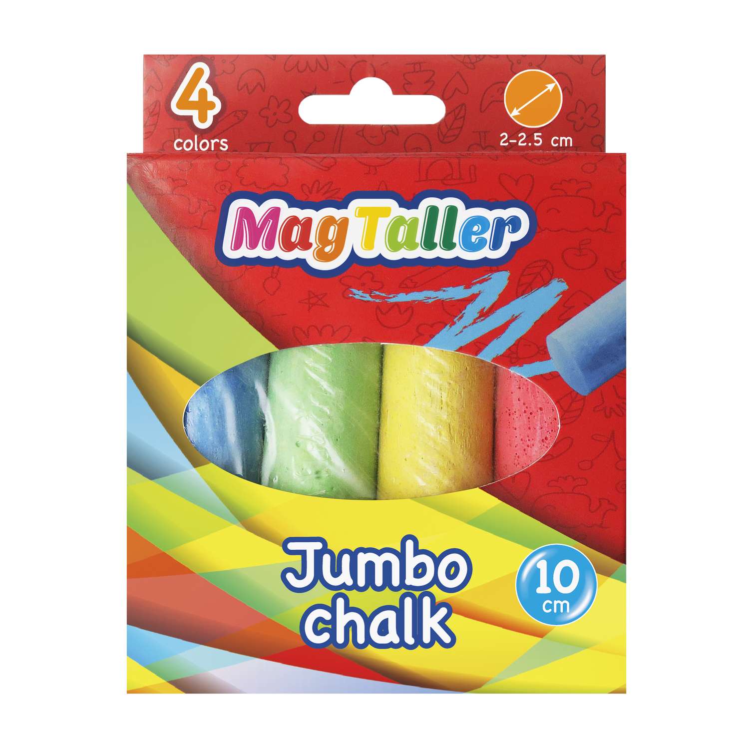Мел цветной Magtaller Jumbo 4цвета 603570 - фото 1
