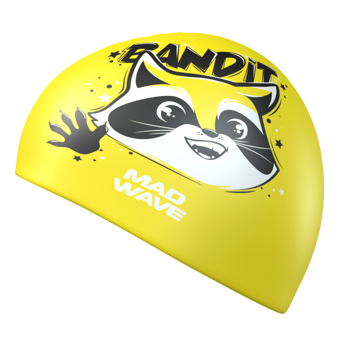 Шапочка для плавания Mad Wave Bandit M0572 03 0 06W Желтый - фото 2