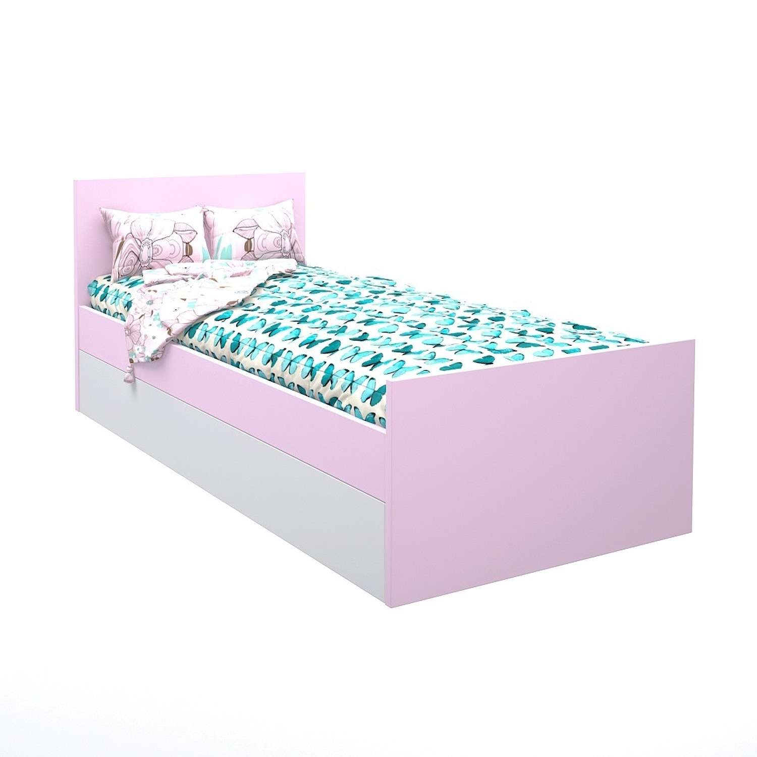 Кровать подростковая Феникс Светло-розовый - фото 2