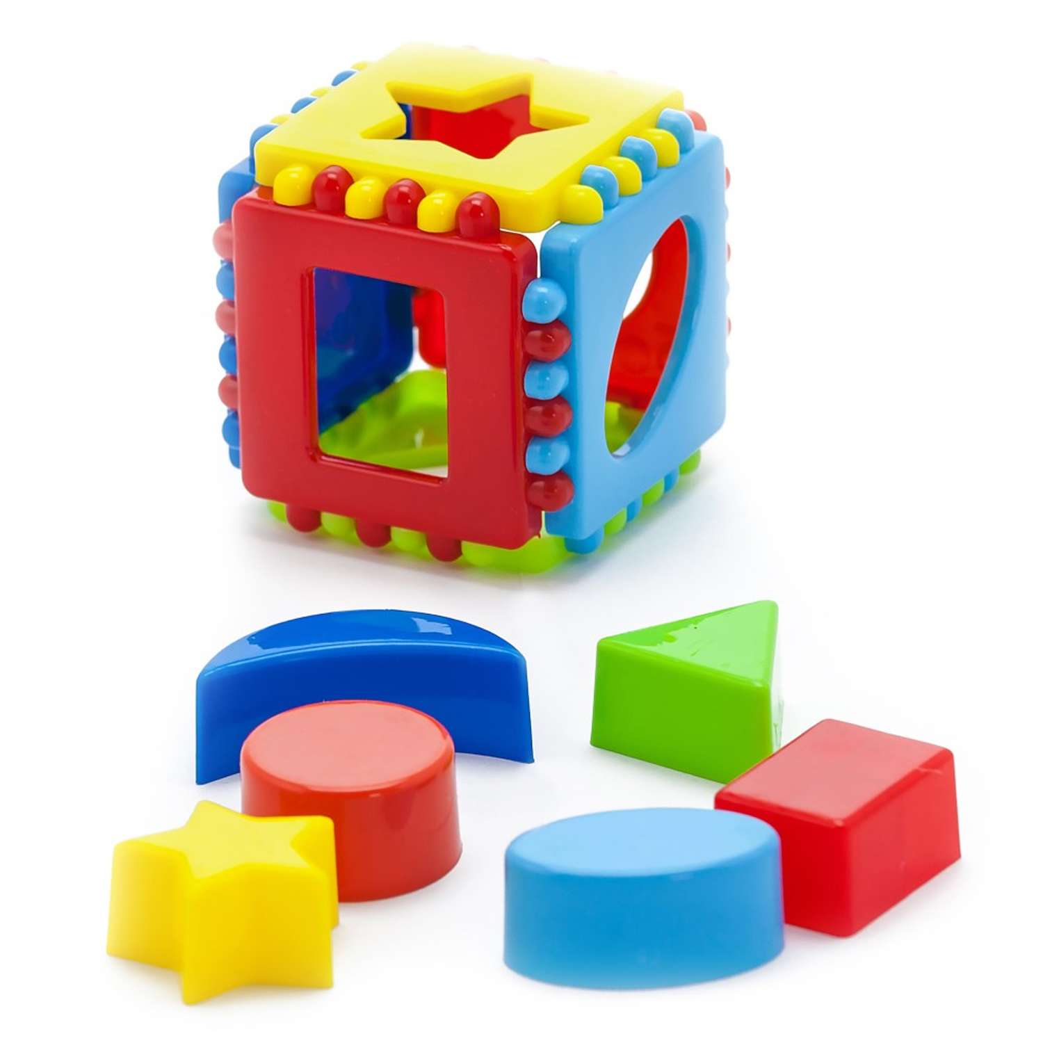 Развивающие игрушки БИПЛАНТ для малышей конструктор Кноп-Кнопыч 61 деталь + Сортер кубик малый + Команда КВА - фото 9