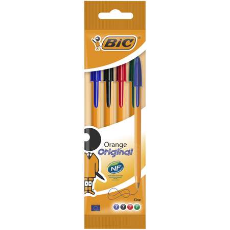 Ручка 4шт BIC Оранж ассорти