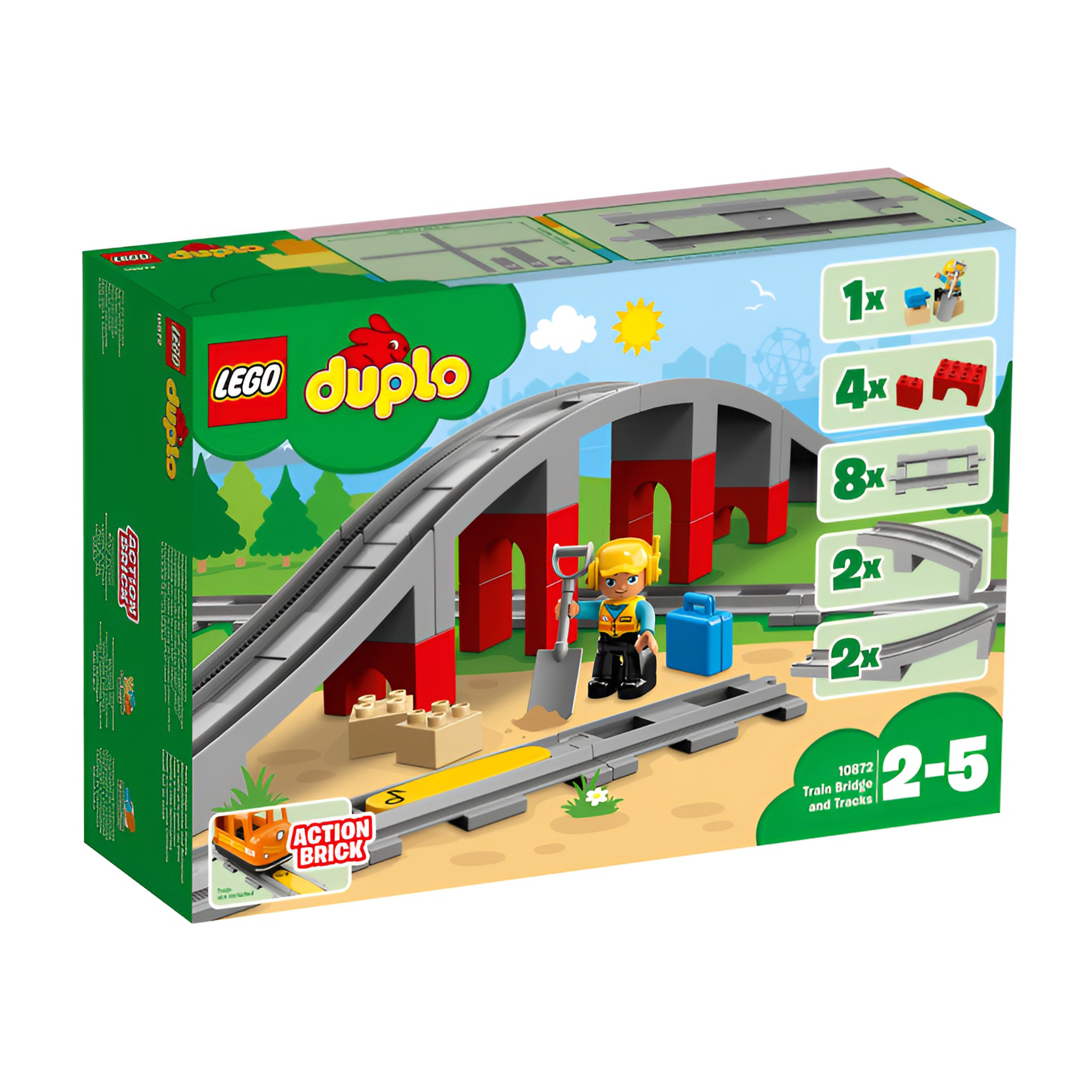 Конструктор LEGO DUPLO Town Железнодорожный мост 10872 купить по цене 4891  ₽ в интернет-магазине Детский мир