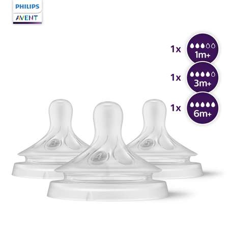 Соска Philips Avent Natural силикон 3 шт.