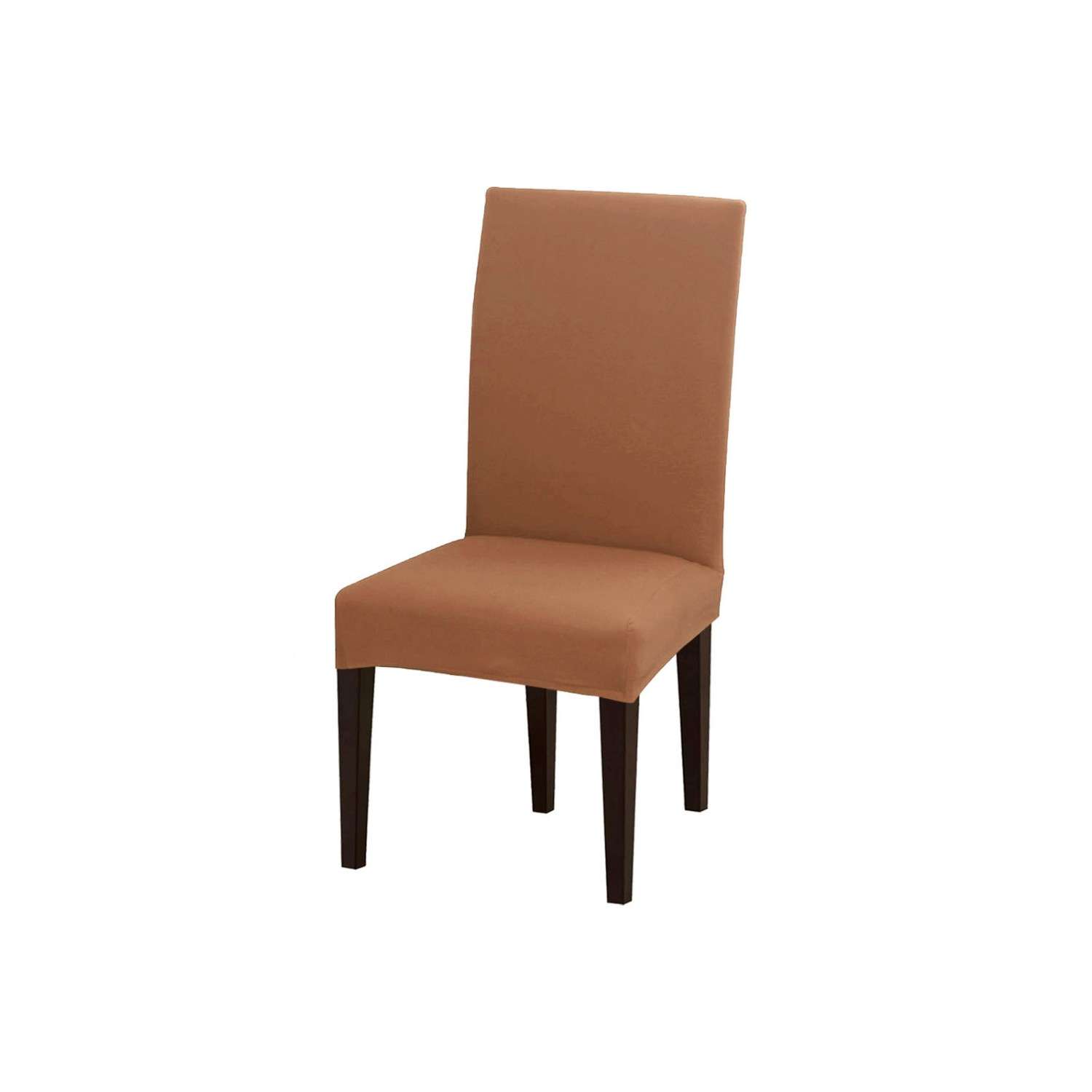 Чехол на стул LuxAlto Коллекция Jacquard коричневый - фото 1