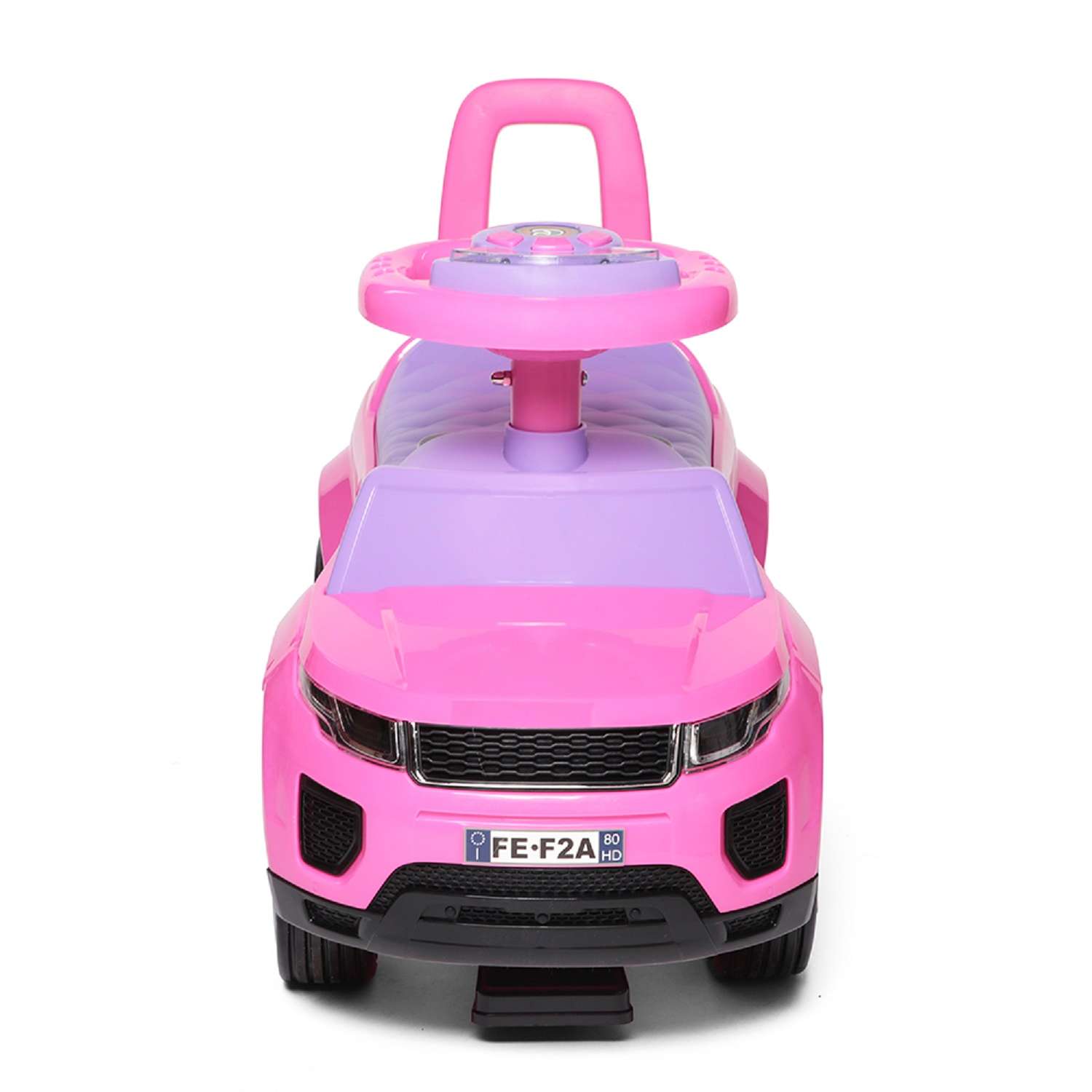 Каталка BabyCare Sport car кожаное сиденье розовый - фото 2