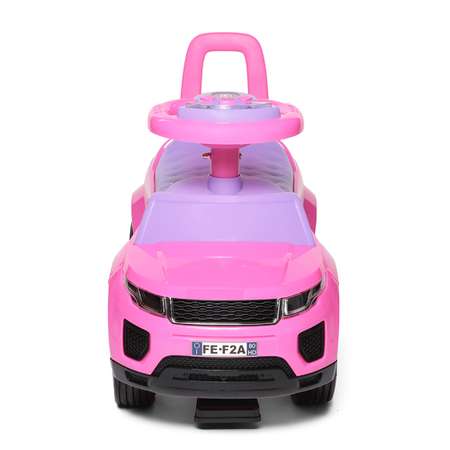 Каталка BabyCare Sport car кожаное сиденье розовый