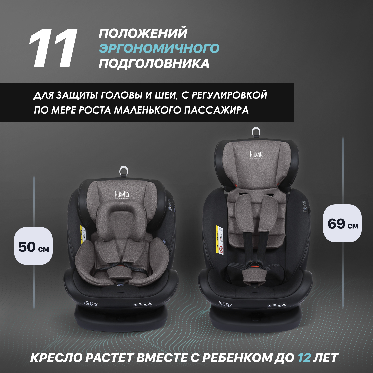 Автокресло Nuovita Maczione N0123i-1L Кофейный - фото 5