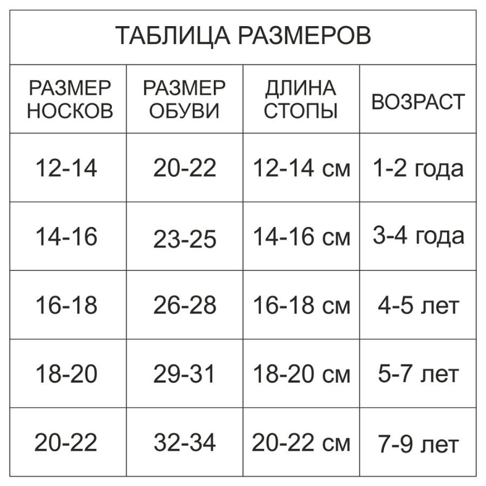 Носки 3 пары Babushka (размер 18-20)