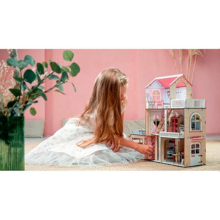 Кукольный домик M-WOOD с мебелью Мелодия