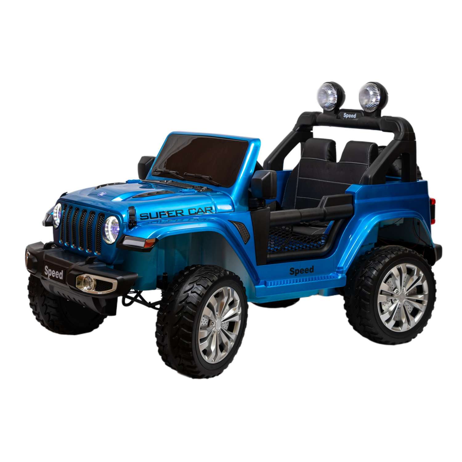 Электромобиль TOYLAND Джип Jeep Rubicon 5016 синий - фото 2