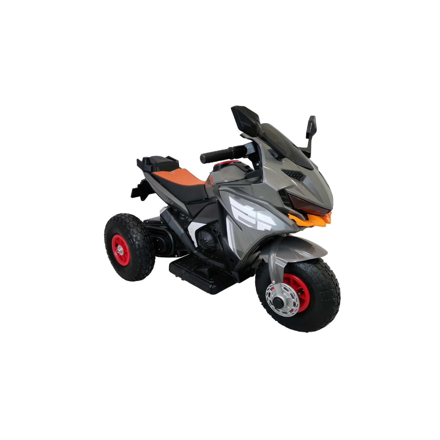 Электромотоцикл детский Jiajia трицикл 2 мотора надувные колеса - фото 1