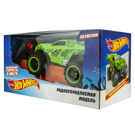 Машинка на пульте управления Hot Wheels Багги бигвил со светом скорость 8 км/ч зелёная