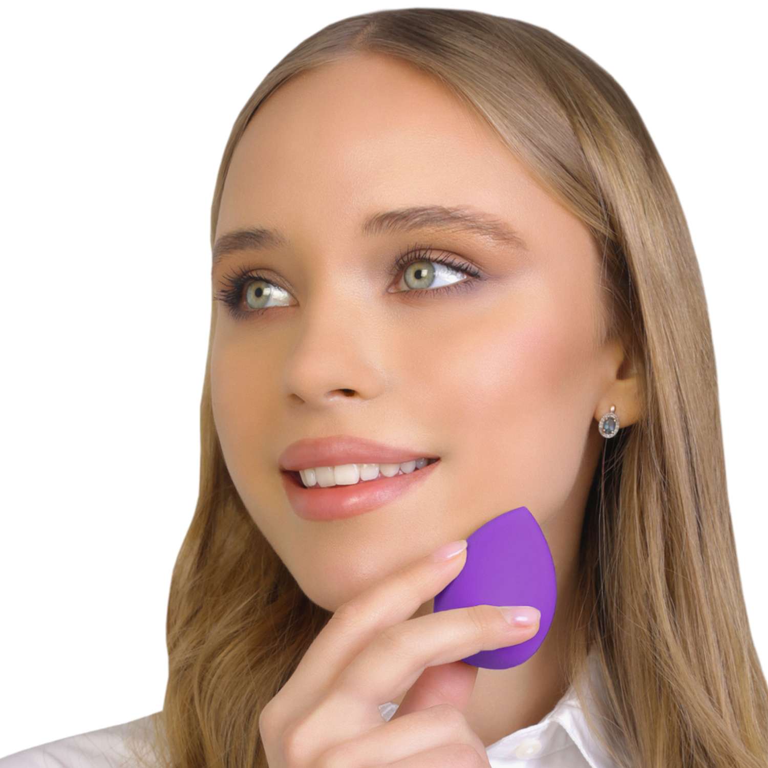 Спонж для макияжа Beauty4Life в футляре фиолетовый - фото 6