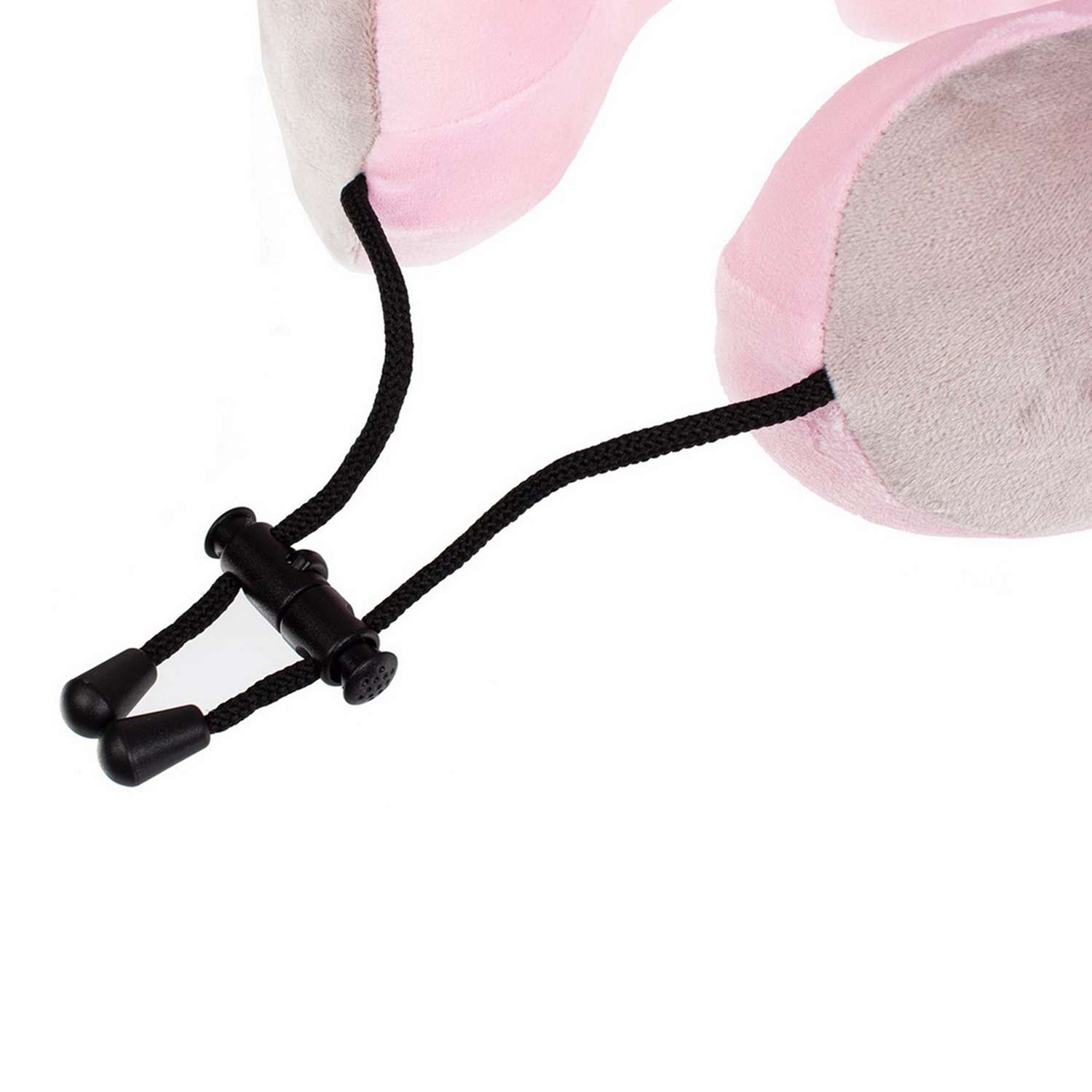 Массажер Bradex подушка-подголовник дорожная для шеи серо-розовая - фото 6