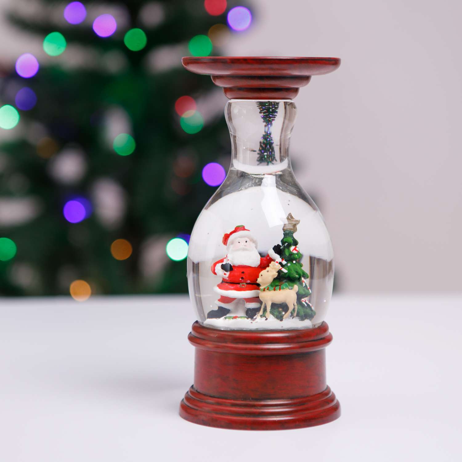 Лампа декоративная BABY STYLE Новогодняя Дед Мороз олень и елка - фото 2
