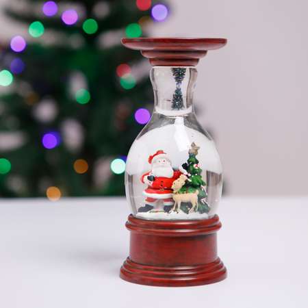 Лампа декоративная BABY STYLE Новогодняя Дед Мороз олень и елка