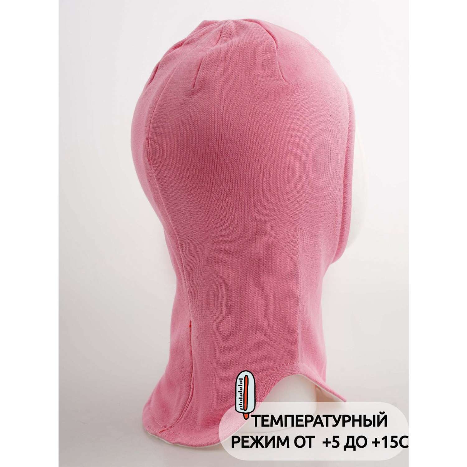 Шапка-шлем Prikinder U-A_221079 Цвет: Розовый/молочный - фото 14