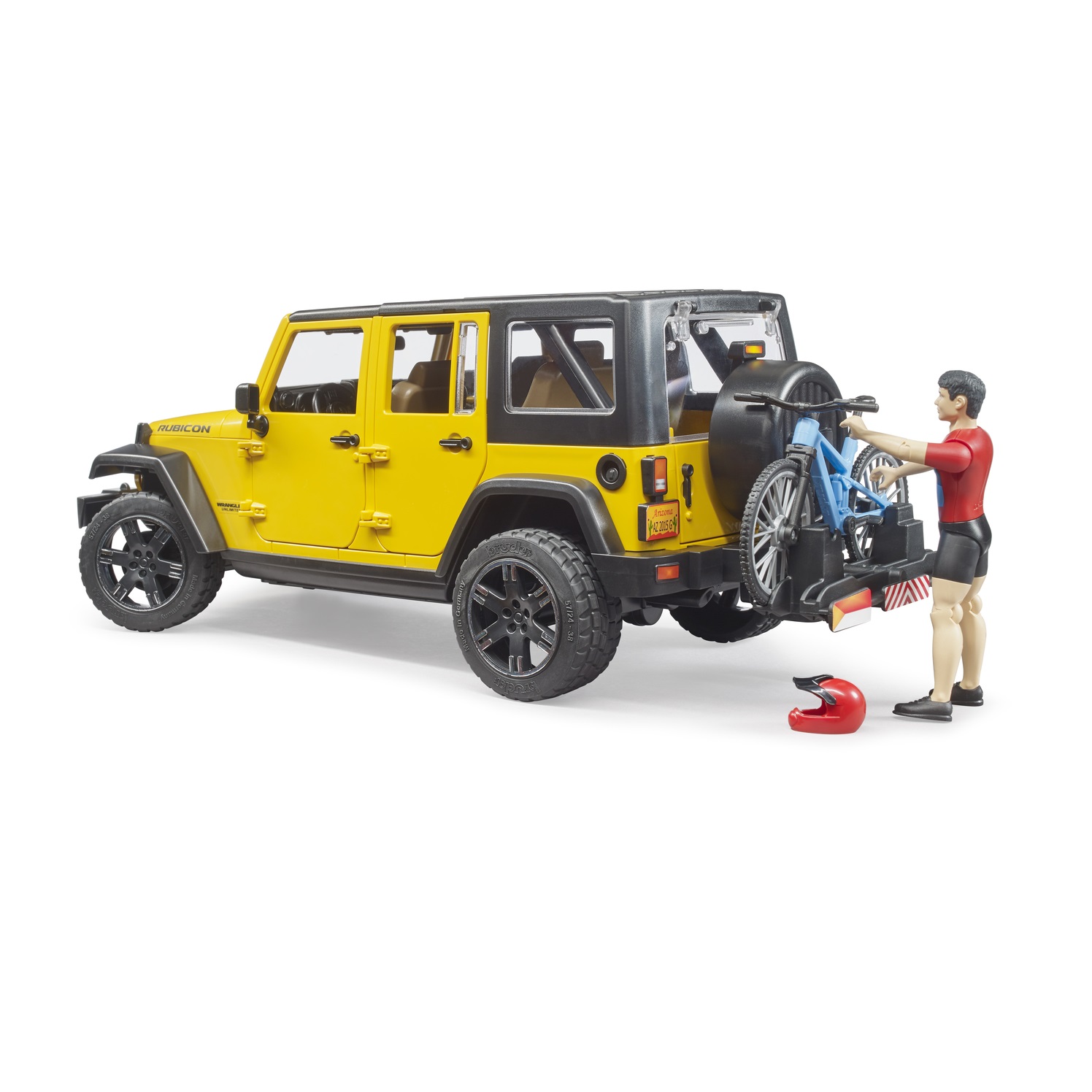 Внедорожник Bruder Wrangler Rubicon Unlimited 1:16 желтый 02543 - фото 5