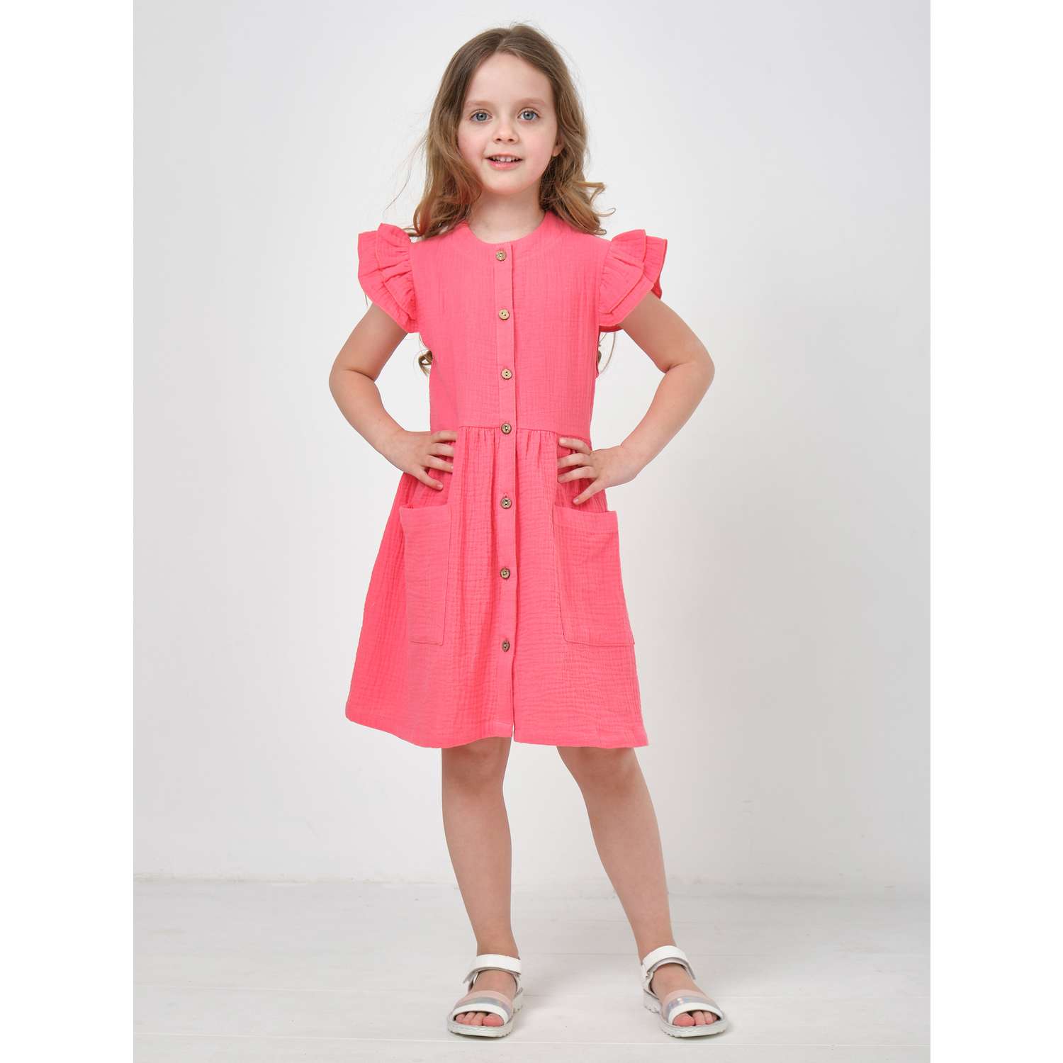 Платье CHILDREAM муслиновое розовое платье - фото 1