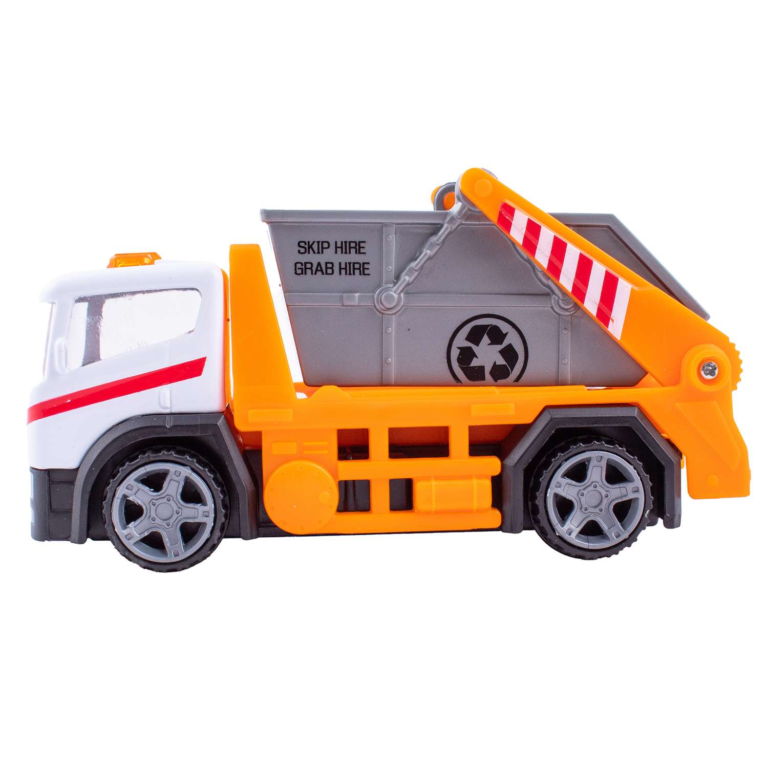 Машинка HTI (Teamsterz) ГородскоймМусоровоз серо-оранжевый 1416449_4 - фото 2