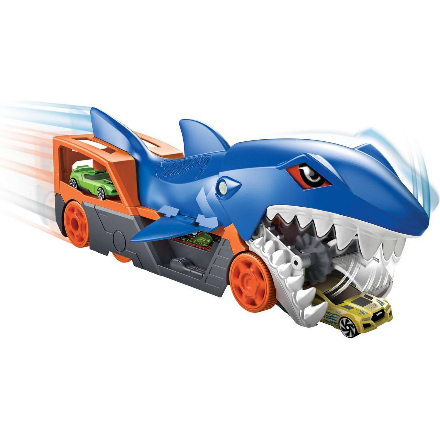 Набор игровой Hot Wheels Грузовик Голодная акула с хранилищем для машинок GVG36 GVG36 - фото 11