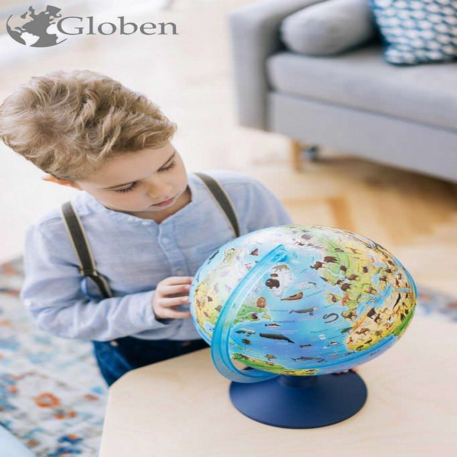 Глобус Globen Зоогеографический детский диаметром 25 см - фото 9
