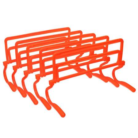 Набор спортивных барьеров STRONG BODY 5 штук Регулировка уровня высоты: 15 см 22 см и 28 см Оранжевые