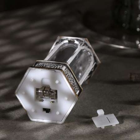 Светодиодная Luazon фигура «Свеча в ротонде» 6.3 × 14 × 6.3 см пластик батарейки AG13х3 свечение тёплое белое