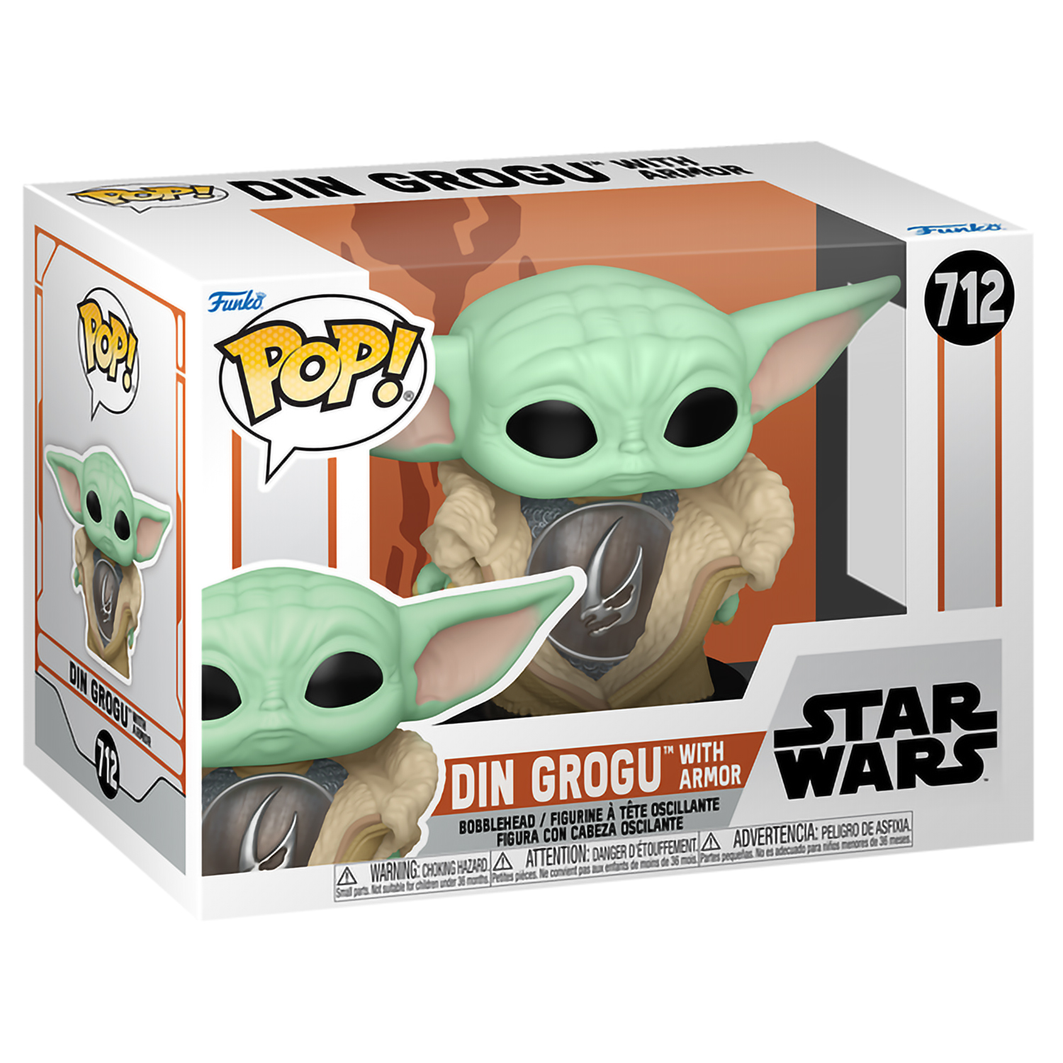 Фигурка Funko POP! Bobble Star Wars Mandalorian Grogu малыш Йода - фото 2