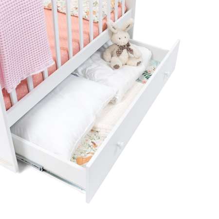 Детская кроватка Sweet Baby прямоугольная, поперечный маятник (белый)
