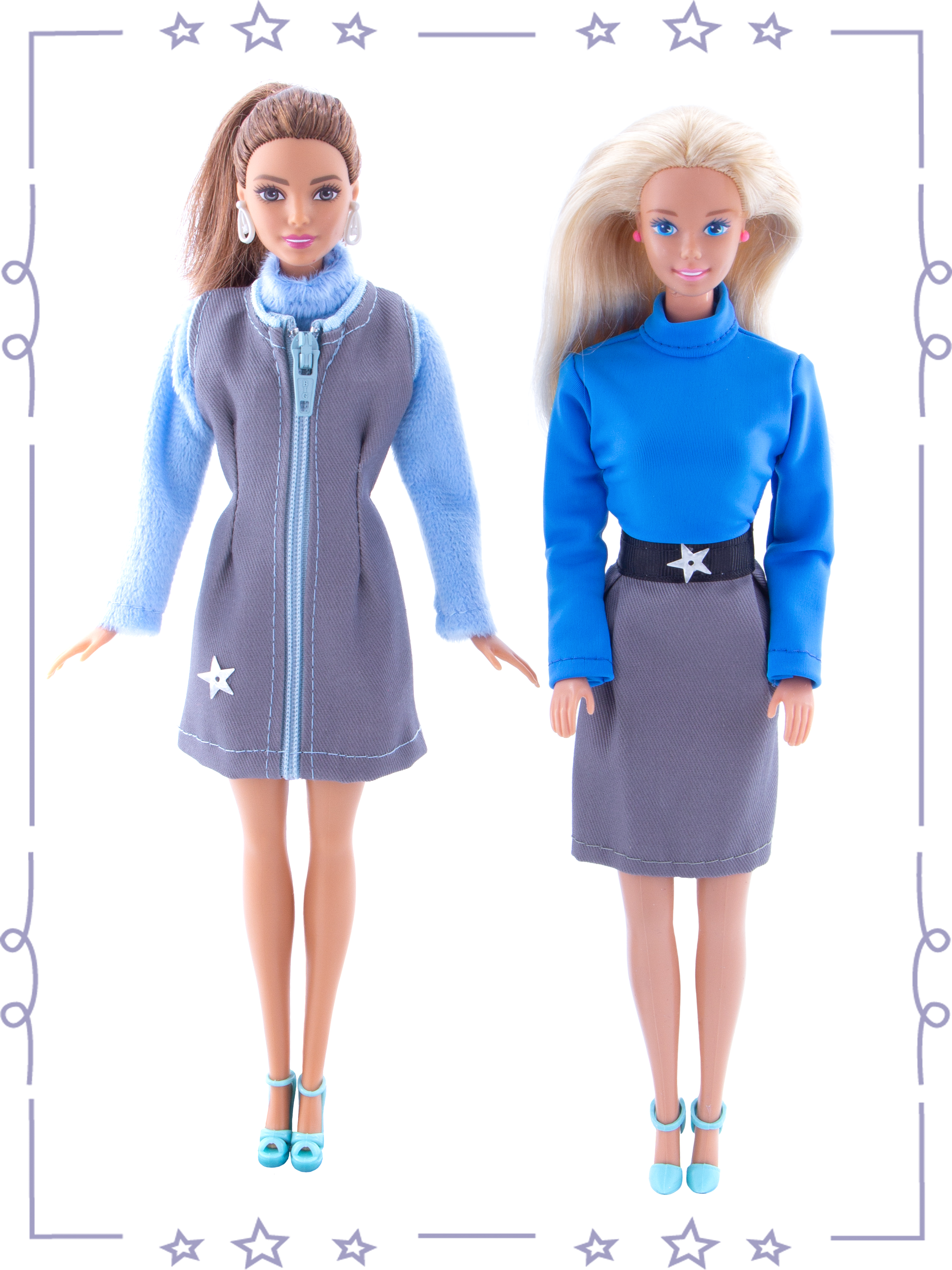 Набор одежды Модница для куклы 29 см: сарафан юбка 2 бадлона 2017серый - фото 1