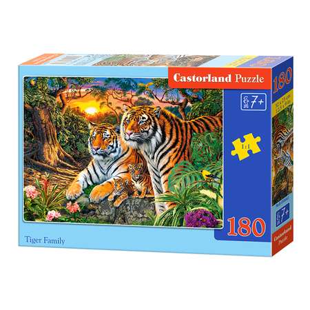 Пазл Castorland Семья тигров 180 деталей