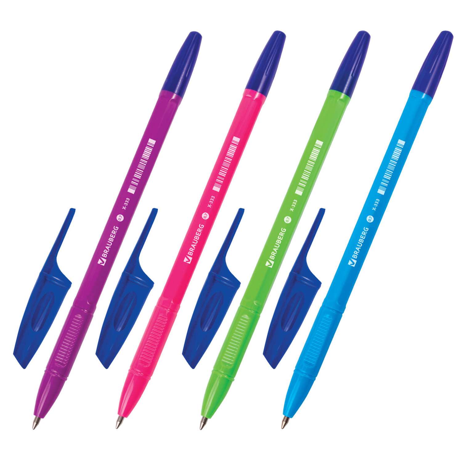 Ручки шариковые Brauberg набор 50 штук синие - фото 3
