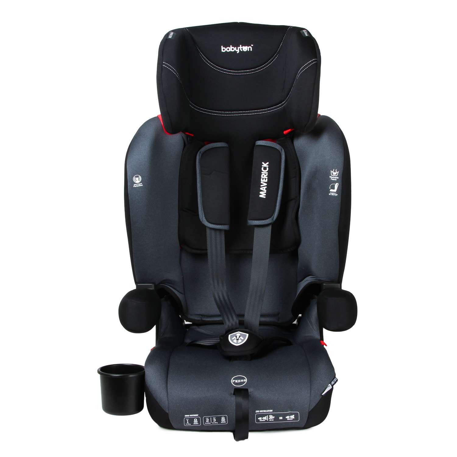 Автокресло Babyton Maverick Black Isofix 1/2/3 (9-36 кг) - фото 10