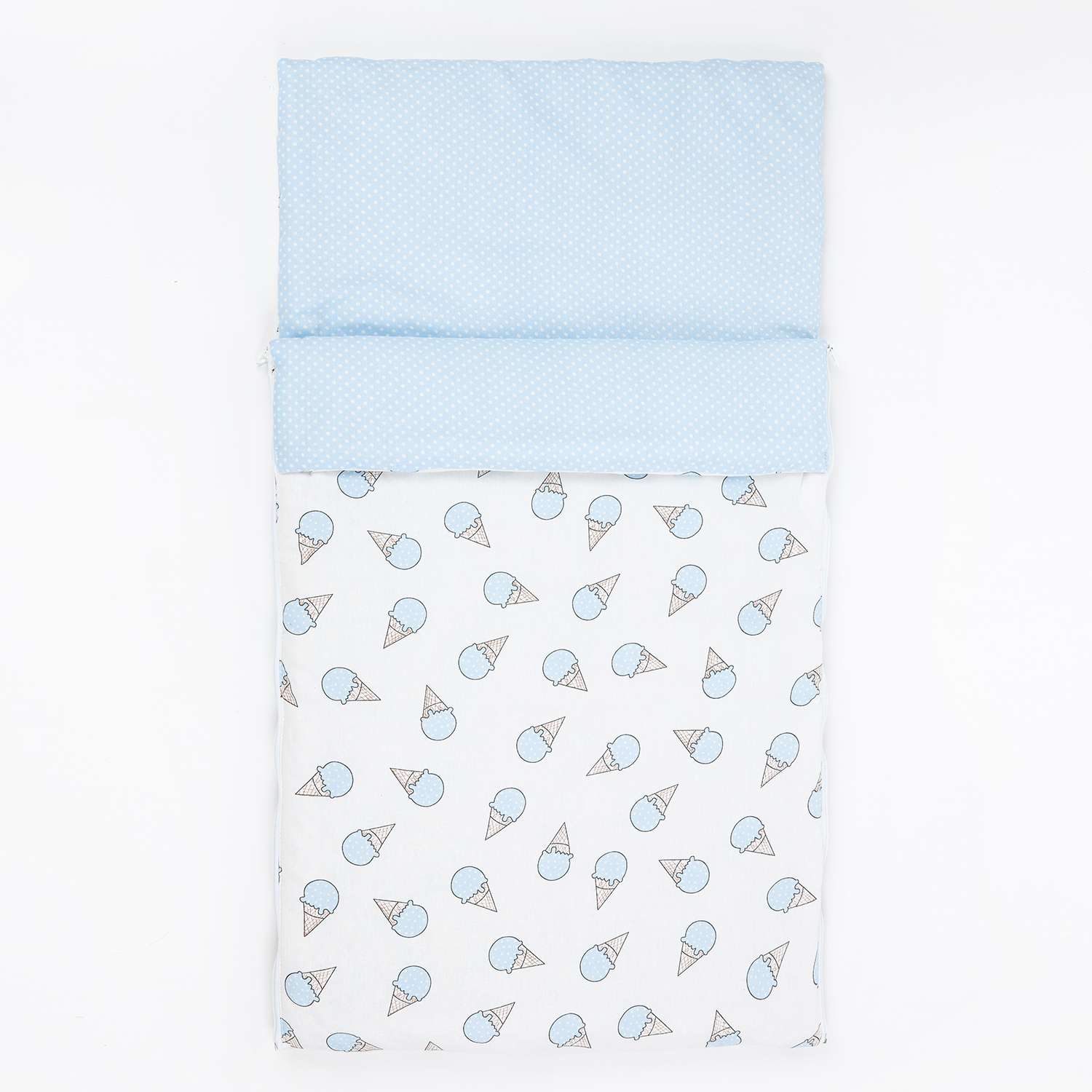 Спальный мешок Чудо-чадо Сплюшик мороженое голубой - фото 4