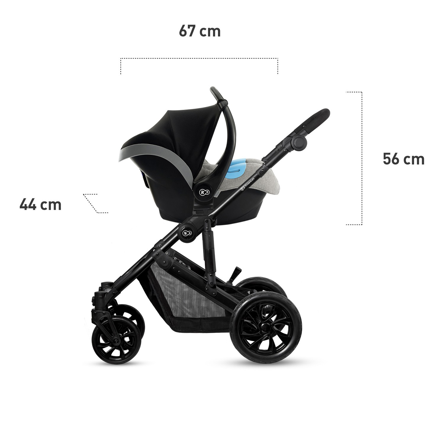 Коляска 3в1 Kinderkraft Prime Lite gray - фото 18