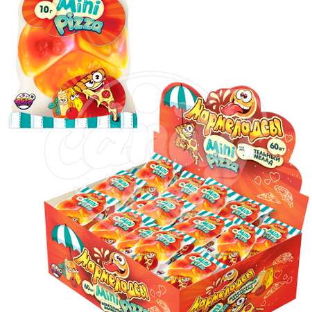 Мармелад жевательный Fun Candy Lab Мармеладсы mini PIZZA фруктовый микс 60 шт по 10 гр