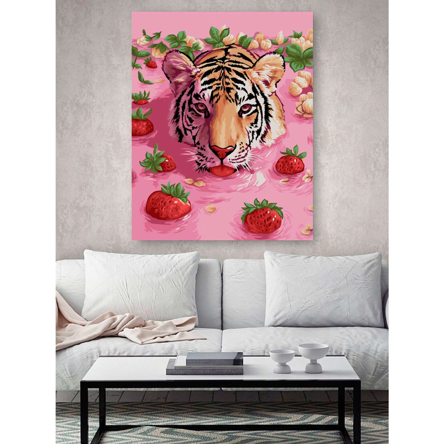 Картина по номерам Hobby Paint холст на деревянном подрамнике 40х50 см Пленительный тигр - фото 3