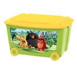 Ящик для игрушек Angry Birds на колесах с аппликацией