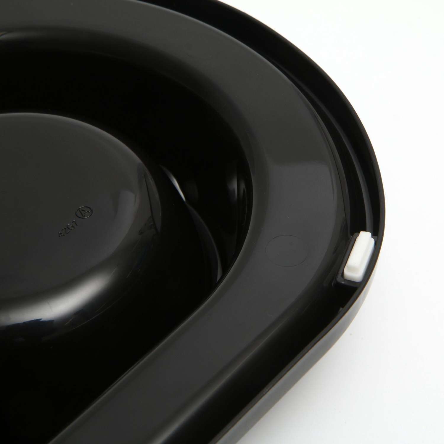 Миски Пижон пластиковая двойная на подставке 36х21.5х5см 0.3л чёрная - фото 5