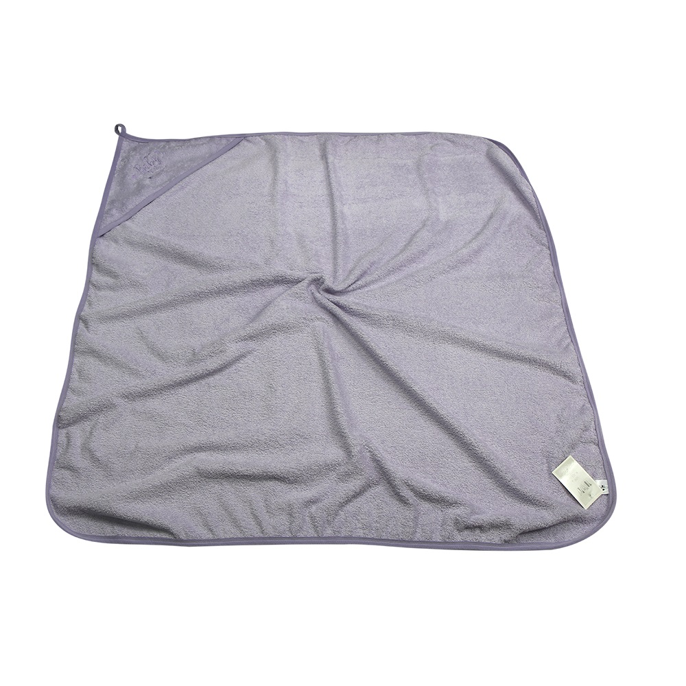 Полотенце с капюшоном YUMMYKI махровое с уголком 110х110 см лиловый - фото 2