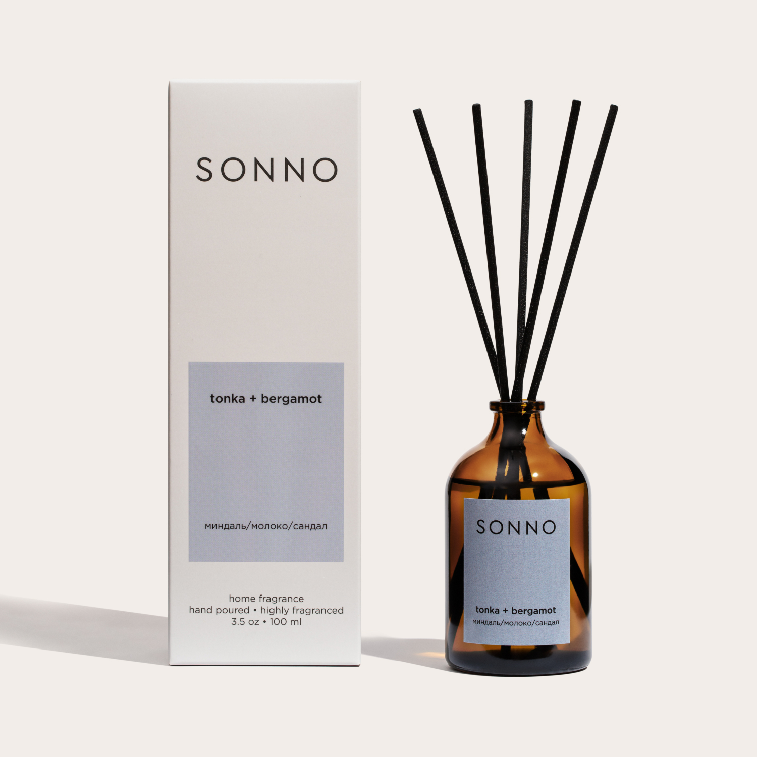 Ароматический диффузор SONNO Tonka + Bergamot 100 мл купить по цене 2690 ₽  в интернет-магазине Детский мир