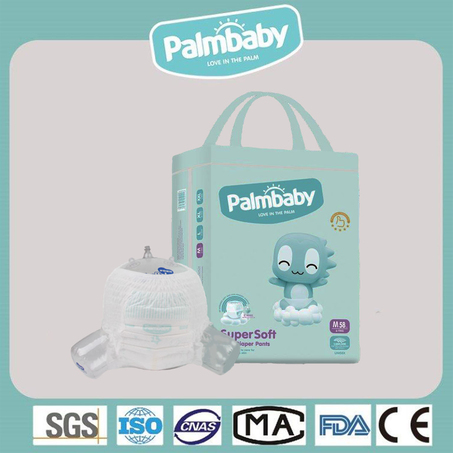 Трусики-подгузники Palmbaby Premium Soft M 58 - фото 2