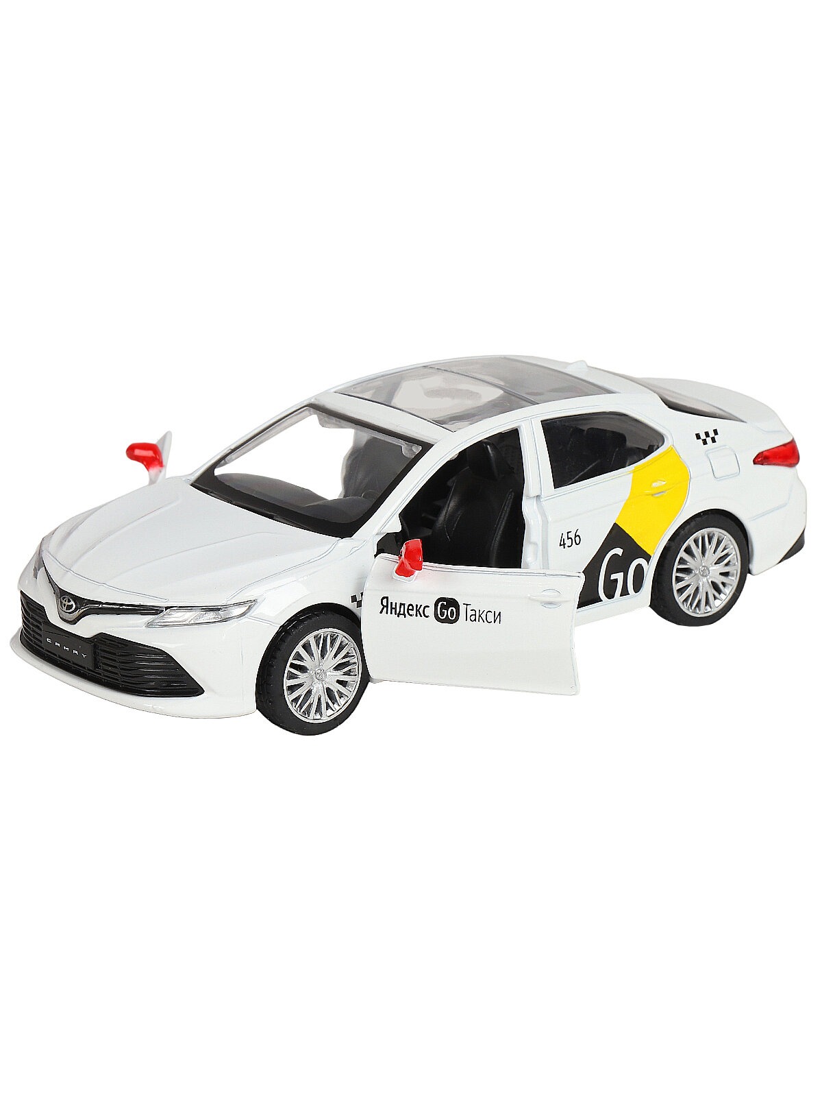 Машинка металлическая Яндекс GO 1:43 Toyota Camry озвучено Алисой цвет белый JB1251484 - фото 6