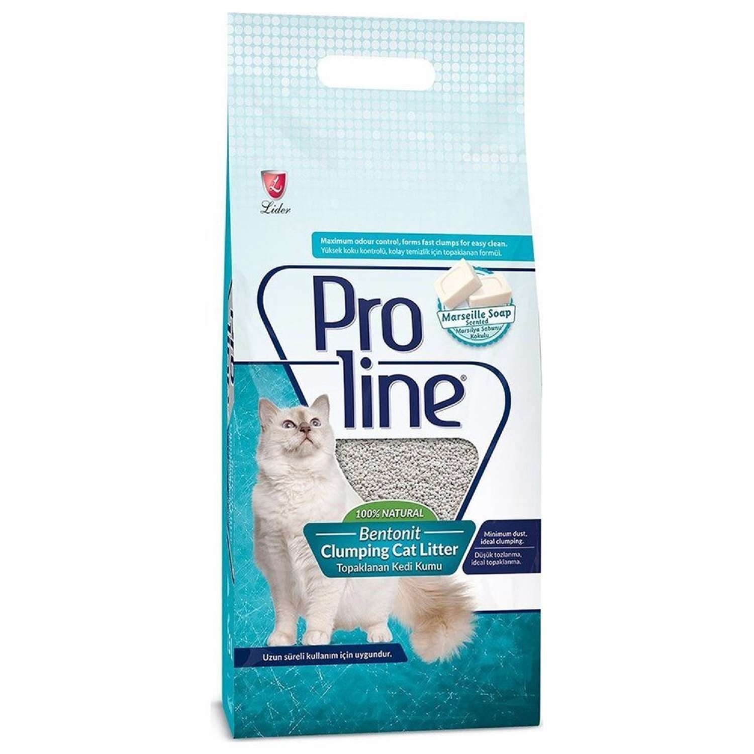 Наполнитель для кошачьего туалета Proline комкующийся бентонитовый с ароматом марсельского мыла 5л - фото 1