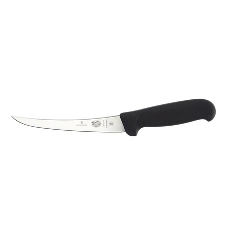 Нож кухонный Victorinox Fibrox 5.6413.12 стальной обвалочный лезвие 120 мм прямая заточка черный