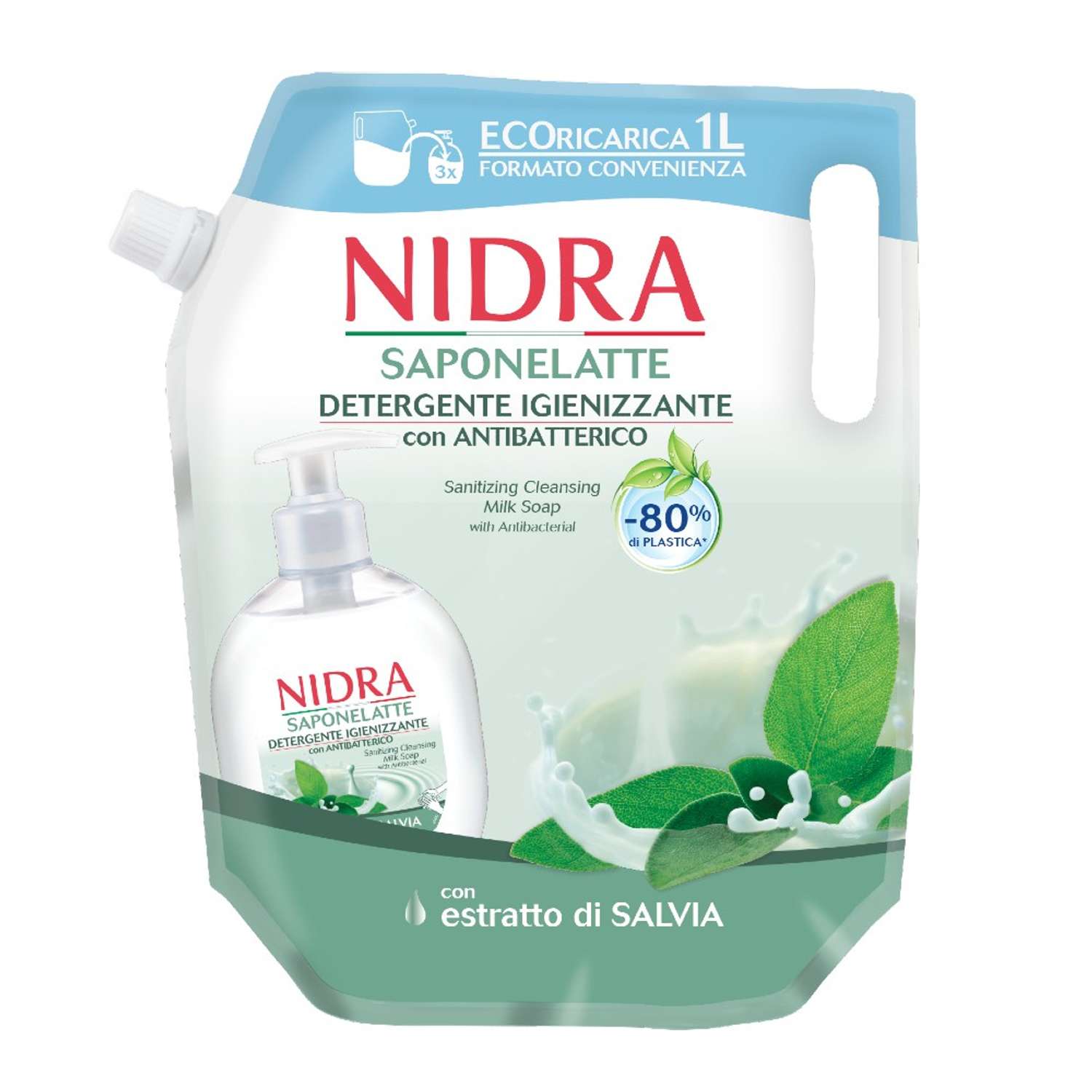 Жидкое мыло-молочко Nidra очищающее Антибактериальное 1000 мл - фото 6