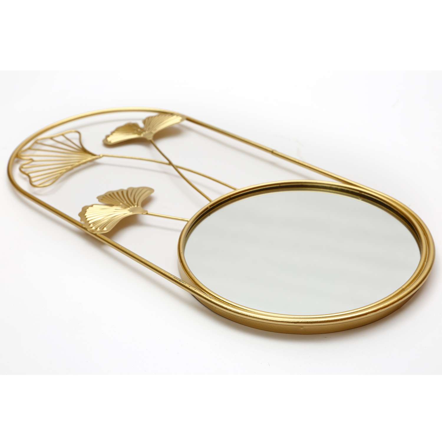 Панно из металла A+T Decor Зеркало с декором Mirror ginkgo 21х1х50 см - фото 4